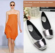 2014 New women flats leather women pointed toe single shoes platform candy color autumn solid color women’s shoe espadrilles