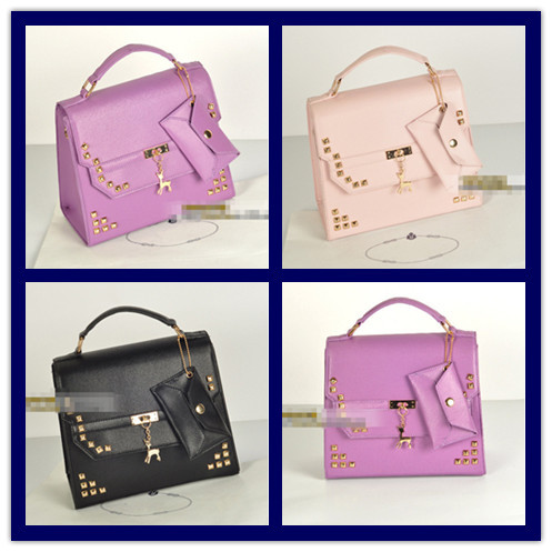 Candy Colors new Shoulder Bags Women Fashion Leather Handbags Womens Designer Totes Lady s Rivet handbags