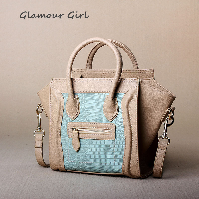 women messenger bags 2014 new wave of female bag mixed colorswomen handbag female crocodile smiley messenger