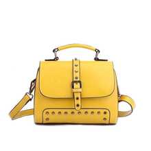 wholesale fashion women genuine leather small handbags pop cowhide messenger bags shoulder bag with rivets 2335