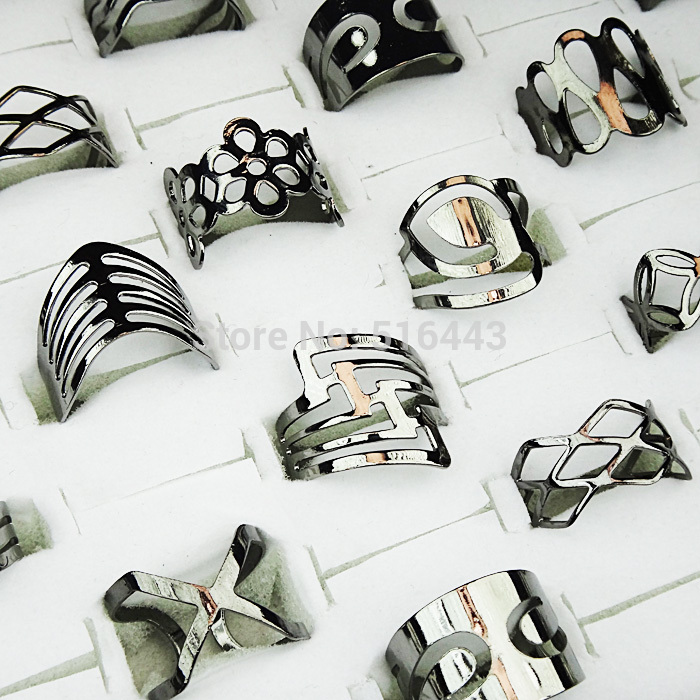 2014 New Arrival Promotions 50pcs Mix Style Adjustable Black zinc Plated Women Mens Rings Toe Rings