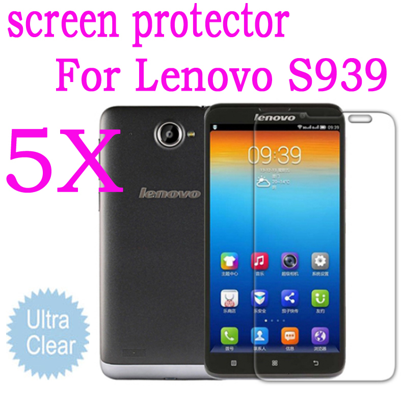 Lenovo S939 Octa Core MTK6592 6 inch screen protector 5pcs ultra clear Screen Protective Film for