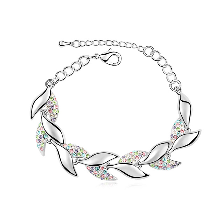 -Jewelry-Wholesale-White-Gold-Plated-Austrian-Crystal-Leaf-Bracelet ...