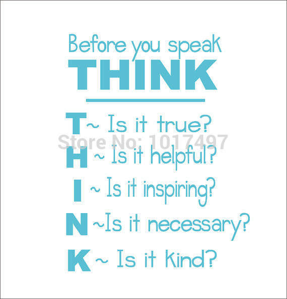 School-Classroom-Vinyl-Wall-Quote-Decal-Sticker-Think-Before-You-Speak ...