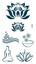Temporary tattoos stickers waterproof fake art body makeup hot sexy set wholesale female creative yoga lotus