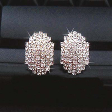 LZ Jewelry Hut E320 E321 New 2014 Fashion Alloy Crystal Gold And Siler Beetle Earrings For Women