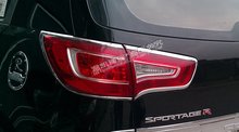 Free shipping 2011 2012 KIA Sportager ABS Chrome After headlight Lamp Cover