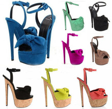 High Quality 8 Colors High Heel Fashion Sexy Ladies Bowtie Summer Sandals 2014