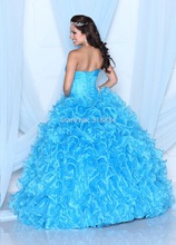 Dress 15 Years Sky Blue Ruffles Quinceanera Dresses Short Sleeve With Jacket Silver Crystals Lace Up