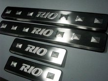 Free shipping 2007 KIA RIO High quality stainless steel Scuff Plate Door Sill