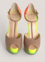 Color Blocked Fish Head Thin High Heels Fashion Lady Summer Sandals Women Shoes 2014 New