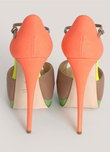 Color Blocked Fish Head Thin High Heels Fashion Lady Summer Sandals Women Shoes 2014 New