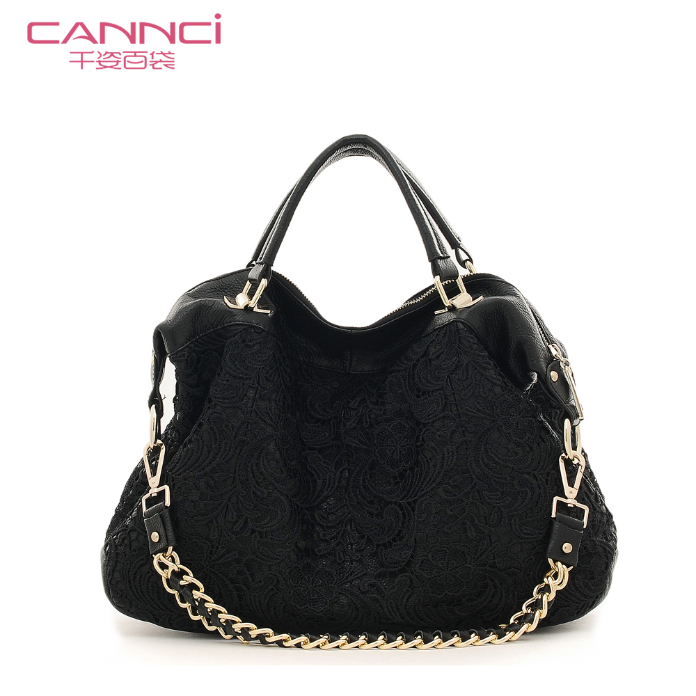 2015 new genuine leather vintage lace women handbag fashion first layer of cowhide handbags women leather