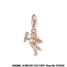 Cupid Thomas Charm 925 silver plated TS Charms with lobster clasp for Fit karma bracelets & necklaces 0991-415-12