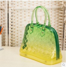 2014 hot sell silicone handbag fashion candy woman handbag transparent silicone handbag for woman free shipping