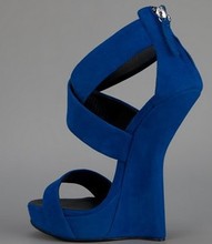 High Quality Wedges Top Brand Style Fashion Women Leather Summer Shoes Sexy Ladies Sandals 2014 New