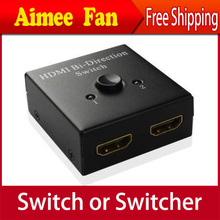 Жк-hdmi 2 разъём(ов) би-тур направление ручное переключение 2 разъём(ов) 2 x 1 HDMI переключатель переключатель-преобразователь би-тур направление видео разветвитель для 1080 P 3D HDTV
