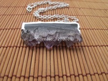 New Arrived High Quality Amethyst Druzy Necklace Jewlery Druzy jewelry Necklace with 20inch Silver&Gold Chain,5pcs/lot