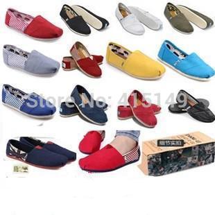 Couples with a pedal lazy canvas shoes Han edition JM shoes low shallow mouth happy Mary