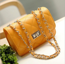 High quality PU leather fashion handbags Messenger bag, shoulder bag simple and elegant style of popular mini-CC Quilted design