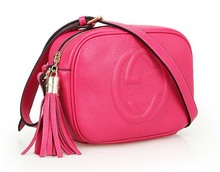2014 Fashion Genuine Leather Bag Cowhide Women’s Tassel Bag Shoulder Bag Vintage Handbag 2 Colors Gift