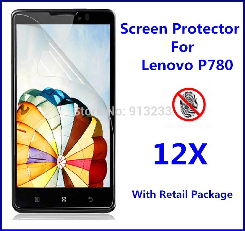 12pcs lot For Lenovo P780 3G smartphone Anti Fingerprint Matte Screen Protection Guard Film With Retail