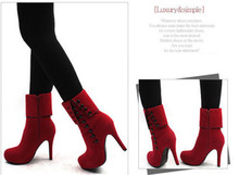 Fashion Sexy Unique Designer Rivet Zipper Stiletto High Heels Ankle Boots Shoes Wedding Party Shoes/Fashion Boots For Women
