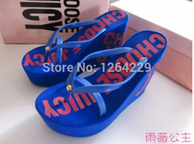 Free shipping 2014 new Ultra high heels beach slippers summer wedges platform sandals flip flops women