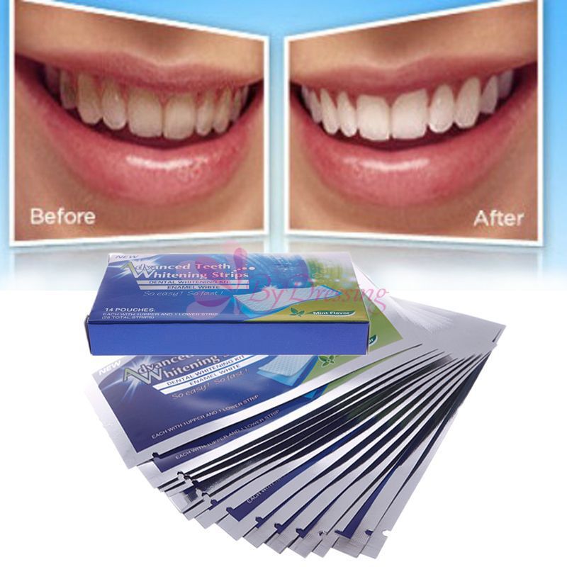 2014 New 28pcs Professional Teeth Whitening Strips Tooth Bleaching Whiter Whitestrips Set 55187 