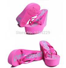 2014 new flip flops 11cm high with wedges sandals summer sandals muffin with platform sandals women