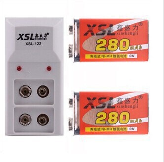 2PCS XSL 9 v 6f22 Rechargeable Battery 280 mah Battery Microphone Multimeter Battery 1PCS 9 v