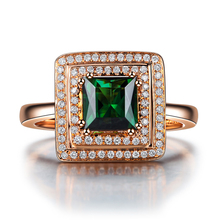 ZOCAI 2014 NEW ARRIVAL CHANSON SERIES 1 0 CT REAL GREEN TOURMALINE PURE 18K ROSE GOLD
