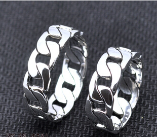 Wholesale 100 Real Pure 925 Sterling Silver Ring Punk Rotatable ring Fine Jewelry free shipping big