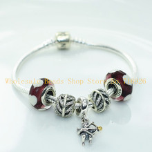 S925 Sterling Silver Cupid Bracelet with Silver Charms