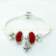 S925 Sterling Silver Cupid Bracelet with Silver Charms