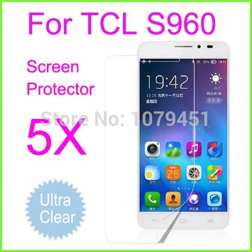 5PCS Octa Core Smart phone MTK6592 TCL idol X S960 5 inch Screen Potector Ultra Clear