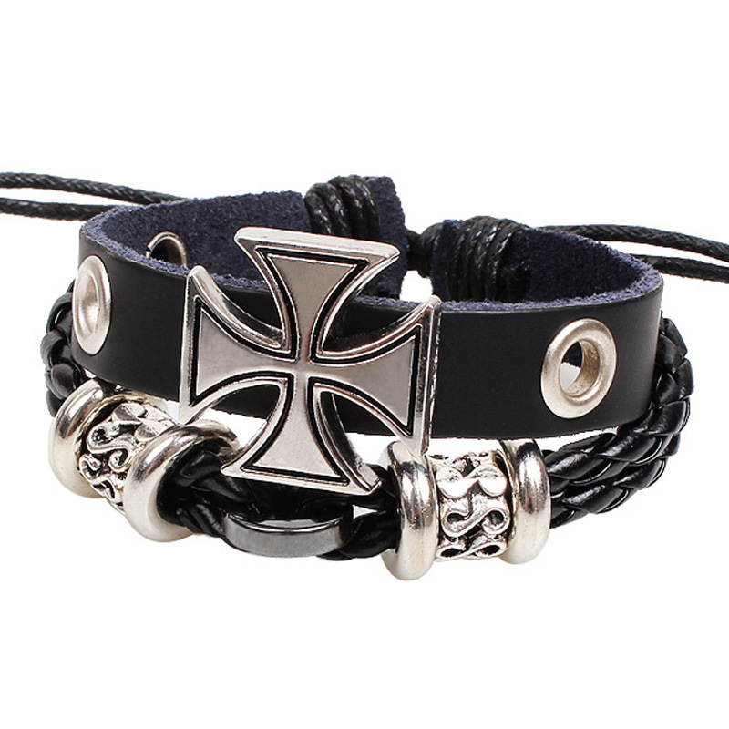 charm.jpg for bracelet loom genuine cross Leather  bracelets loom charm bangles bands women
