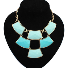 free shipping wholesale retail fashion jewelry 2014 new multi resin elegant statement turquoise bib necklace for women 106838
