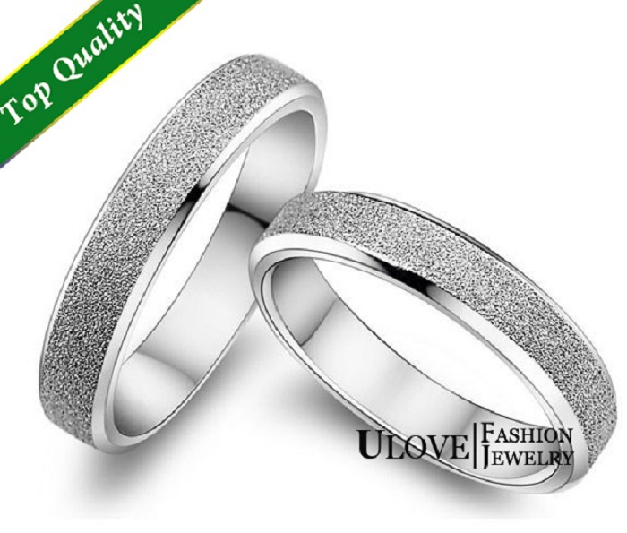 Simple Eternity Couple Wedding Rings Pair For Women and Men Round Clear Cubic Zirconia Lord of