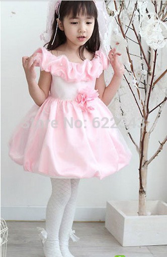 Little-Girls-Evening-Gowns-Baby-Girl-Wedding-Dress-2014-Pink-First ...