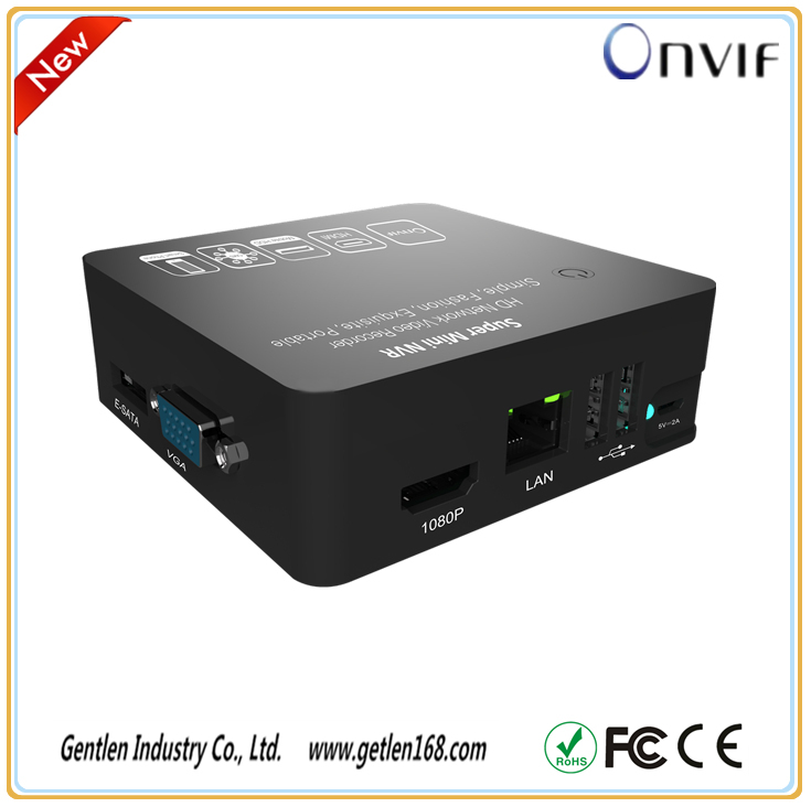 Onvif 8CH Super Mini NVR Support 1080P IP Camera and IOS Android Smartphone for Security Camera