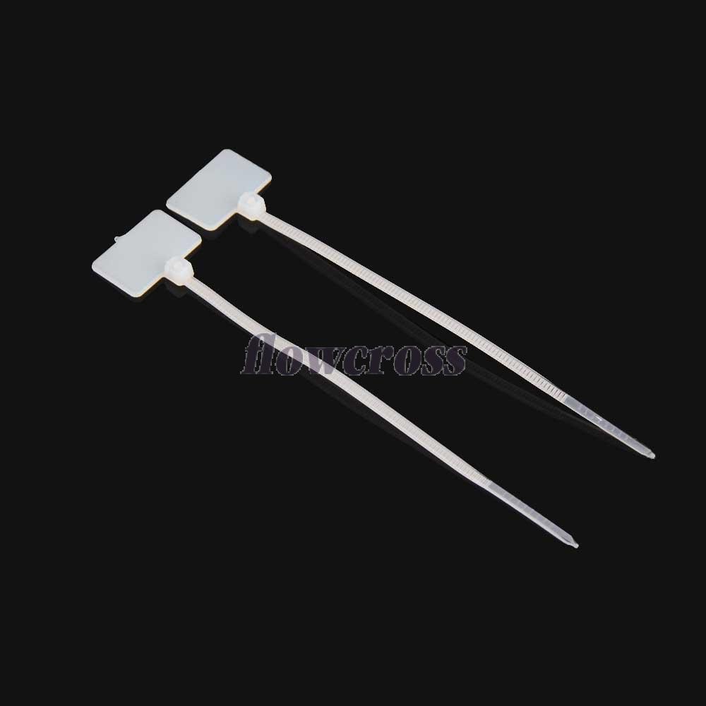 FW1S New 100Pcs Zip Ties Write On Ethernet RJ45 RJ12 Wire Power Cable Label Mark Tag