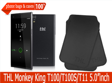 High Quality!THL T100 T100s T11 Original microfiber Leather Case,leather cover case for THL T100 MTK6592 Octa Core phone.
