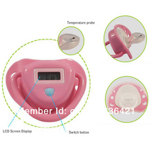 P Free shipping Infant Baby Digital Dummy Pacifier Thermometer Soother Trendy Safe IA646 W