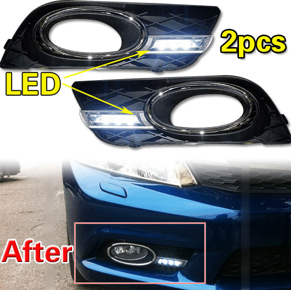 2014 New design auto parts for honda drl LED daytime running light replacement for Honda CIVIC
