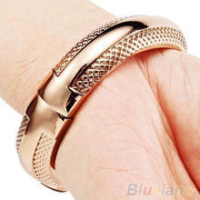 Hot Sale Jewelry Women s Girl s Fashion Golden Bracelet Bangle Crystal Wrist Watch 1JBZ