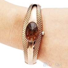 Hot Sale Jewelry Women s Girl s Fashion Golden Bracelet Bangle Crystal Wrist Watch 1JBZ