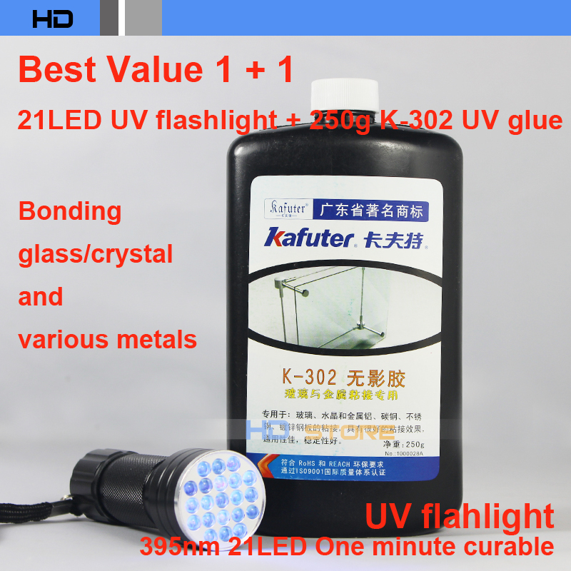 Купить новые kafuter 250g k-302 УФ клей + 21led УФ фонарик УФ ...