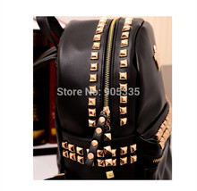 fashion Crown rivet pu women backpack 