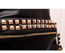 fashion Crown rivet pu women backpack 